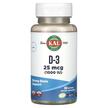 Фото товару KAL, D-3 25 mcg 1000 IU, Вітамін D3 Холекальциферол, 100 SoftGels