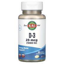 Вітамін D3 D-3 25 mcg 1000 IU KAL 100 SoftGels