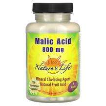 Natures Life, Яблучная кислота, Malic Acid 800 mg, 100 капсул