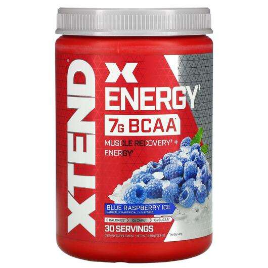 Energy 7G BCAA Blue Raspberry Ice 12, Амінокислоти БЦАА, 348 г