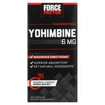 Force Factor, Йохимбе, Yohimbine 6 mg, 30 капсул
