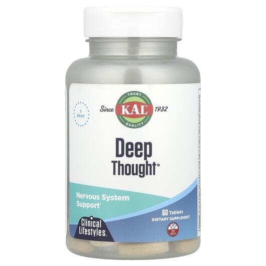 Основне фото товара KAL, Deep Thought Mental Clarity, Лінолева кислота, 60 таблеток