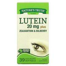Nature's Truth, Lutein plus Zeaxanthin & Bilberry 20 mg, 3...