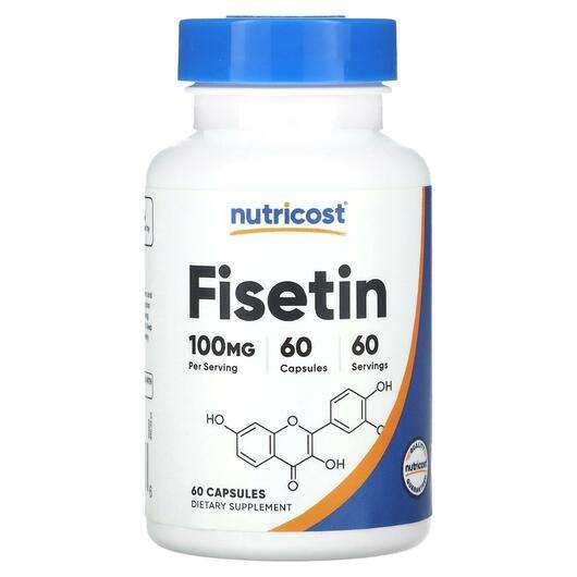 Основне фото товара Nutricost, Fisetin 100 mg, Фізетин, 60 капсул