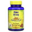 Фото товара Natures Life, Цинк, Zinc 50 mg, 250 таблеток