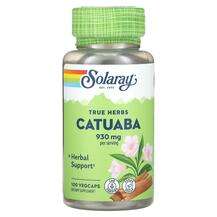 Solaray, True Herbs Catuaba 930 mg, Катуаба, 100 капсул