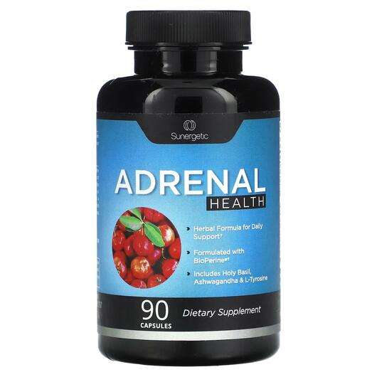 Основне фото товара Sunergetic, Adrenal Health, Підтримка наднирників, 90 капсул