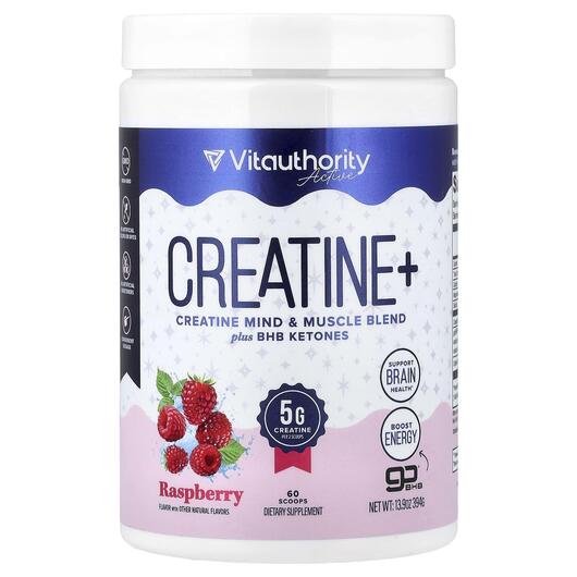 Основное фото товара Vitauthority, Креатин, Active Creatine+ Raspberry, 394 г