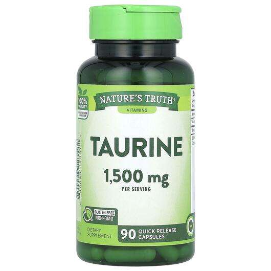 Основне фото товара Nature's Truth, Taurine 1500 mg, L-Таурин, 90 капсул