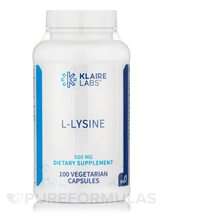 L-Lysine 500 mg L-Лизин Klaire Labs 100 капсул