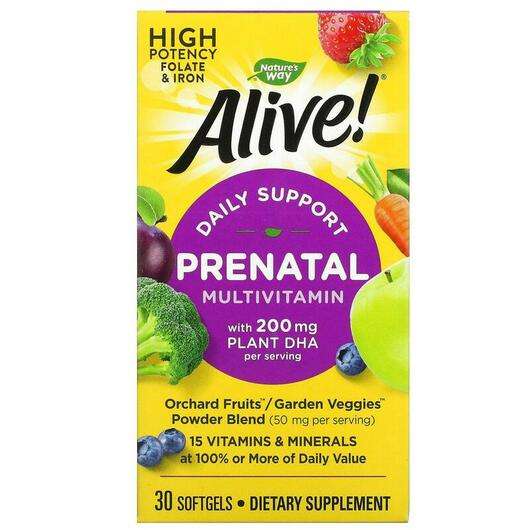 Основное фото товара Nature's Way, Alive! Витамины для беременных, Alive! Prenatal ...