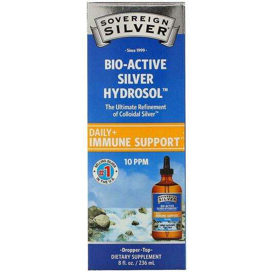 Bio-Active Silver Hydrosol Dropper 10 PPM, Колоїдне срібло, 236 мл