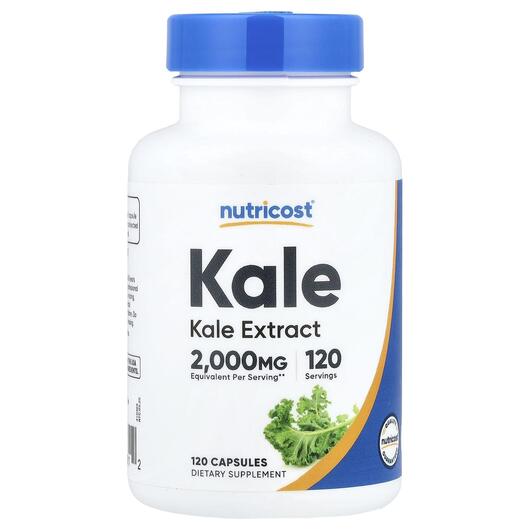 Основное фото товара Nutricost, Кудрявая капуста, Kale 2000 mg, 120 капсул