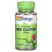 Solaray, True Herbs Red Clover 375 mg, Гвоздика, 100 капсул