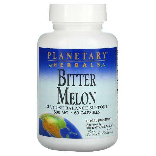Основное фото товара Planetary Herbals, Горькая дыня, Bitter Melon 500 mg, 60 капсул