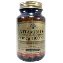 Solgar, Vitamin D3 25 mcg 1000 IU, Вітамін D3 25 мкг 1000 МО, ...
