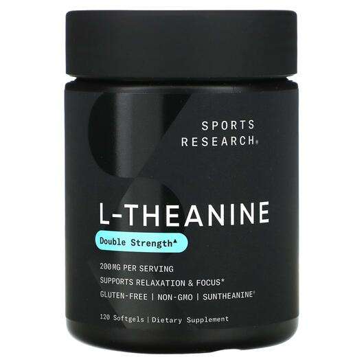 Основне фото товара Sports Research, L-Theanine Double Strength 200 mg, L-Теанін, ...