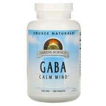 Source Naturals, GABA 750 мг, GABA 750 mg 180, 180 таблеток