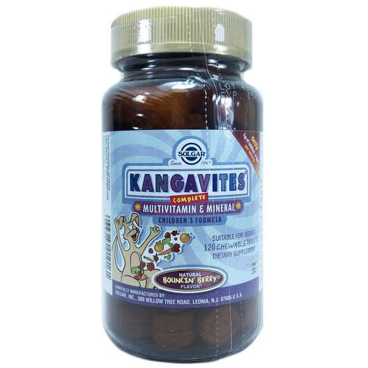 Основное фото товара Solgar, Мультивитамины для детей, Kangavites, 120 таблеток