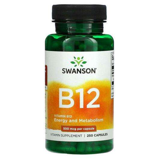 Основное фото товара Swanson, Витамин B12 Цианокобаламин, Vitamin B12 500 mcg, 260 ...