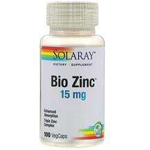 Solaray, Bio Zinc 15 mg, 100 VegCaps