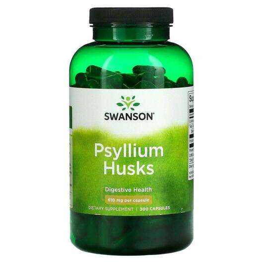 Основное фото товара Swanson, Шелуха семян подорожника, Psyllium Husks 610 mg, 300 ...