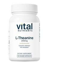 Vital Nutrients, L-Theanine 200 mg, L-Теанін, 30 капсул