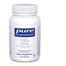 Pure Encapsulations, CoQ10 60 mg, Коензим Q10, 250 капсул