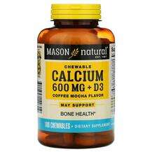 Chewable Calcium + D3 Coffee Mocha Flavor 600 mg, Кальцій та в...