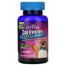 21st Century, Zoo Friends Multi Gummies Fruit, Мультивітаміни ...