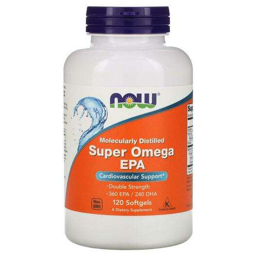 Основное фото товара Now, Омега-3, Super Omega EPA, 120 капсул