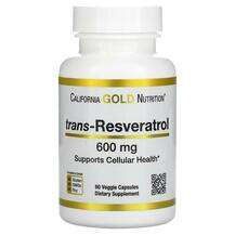 California Gold Nutrition, Trans-Resveratrol 600 mg, Транс-рес...