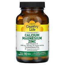 Country Life, Кальций Магний Цинк и D3, Calcium Magnesium Zinc...