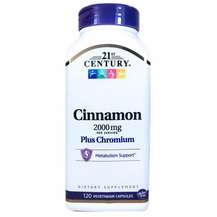 Cinnamon 2000 mg, Кориця і Хром, 120 капсул