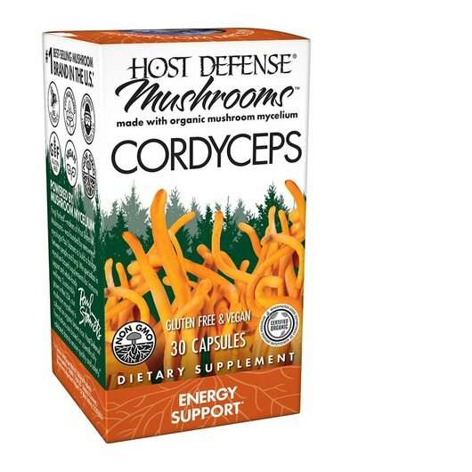 Основне фото товара Host Defense Mushrooms, Organic Cordyceps, Гриби Кордіцепс, 30...