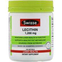 Swisse, Лецитин 1200 мг, Ultiboost Lecithin 1200 mg, 180 капсул