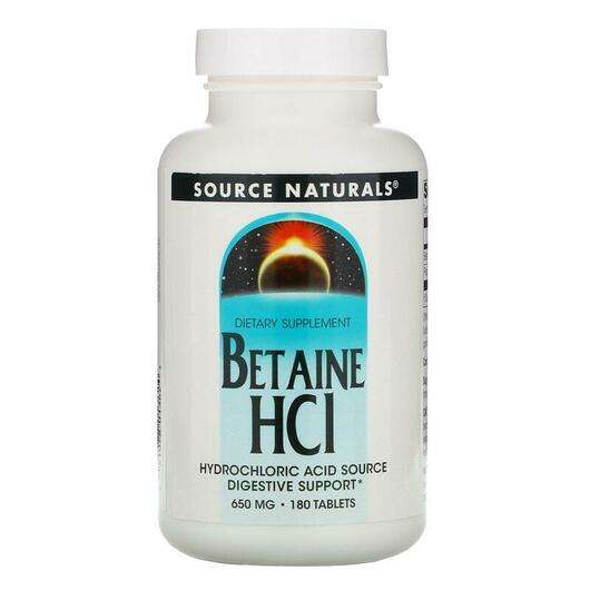 Betaine HCL, Бетаїн HCL, 180 таблеток