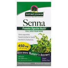 Nature's Answer, Senna 450 mg, Сенна Листя, 90 капсул
