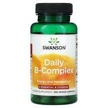 Swanson, Daily B-Complex, Комплекс вітаміну B, 100 капсул