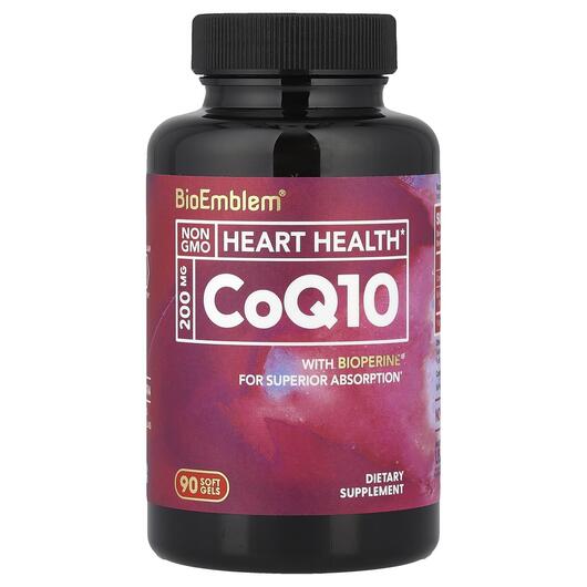 Основне фото товара BioEmblem, CoQ10 with BioPerine, Коензим CoQ10, 90 капсул