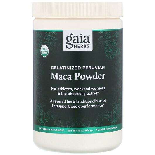Основное фото товара Gaia Herbs, Мака Перуанская, Maca Powder, 454 г