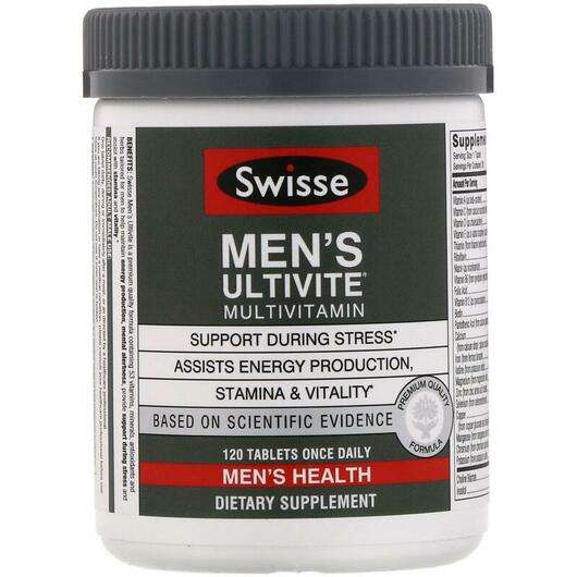 Основное фото товара Swisse, Мужские мультивитамины Ultivite, Men's Ultivite Multiv...