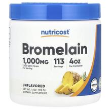 Бромелайн Bromelain Unflavored Nutricost 113 г
