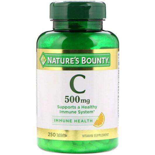 Основне фото товара Nature's Bounty, Vitamin C 500 mg, Вітамін С 500 мг, 250 таблеток