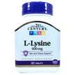 Фото товару 21st Century, L-Lysine, L-лізин 600 мг, 90 таблеток