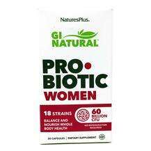 Natures Plus, Поддержка кишечника, GI Natural Probiotic Women ...
