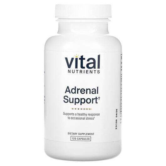 Основне фото товара Vital Nutrients, Adrenal Support, Підтримка наднирників, 120 к...