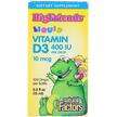Фото складу Natural Factors, Big Friends Liquid Vitamin D3 400 IU, Вітамін...