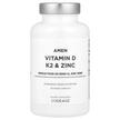 Фото применение CodeAge, Витамины D3 + K2, Amen Vitamin D K2 & Zinc, 60 капсу