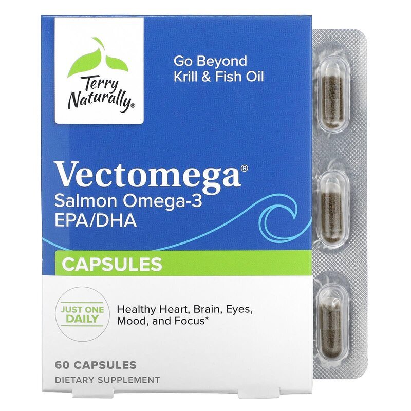 Terry Naturally, Vectomega Salmon Omega3 EPA/DHA60 Capsules